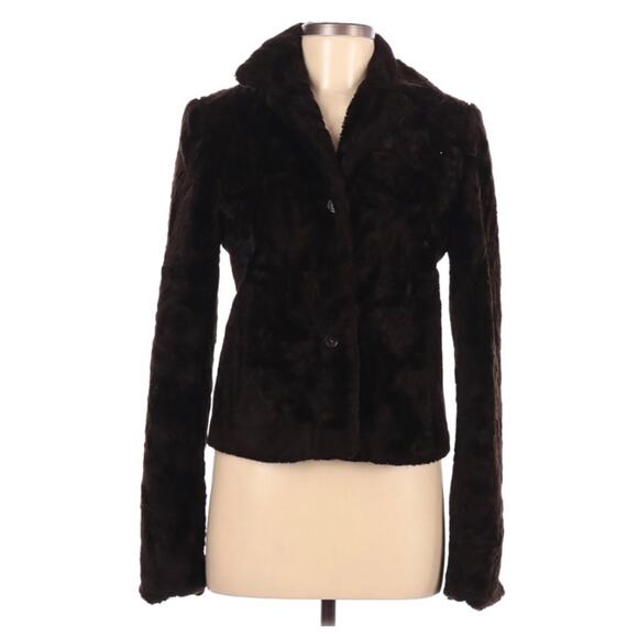 Vintage Bernard Zins Paris Brown Faux Fur Jacket 6 - Picture 1 of 3